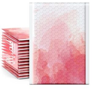 20-6x9 pink watercolor bubble mailers